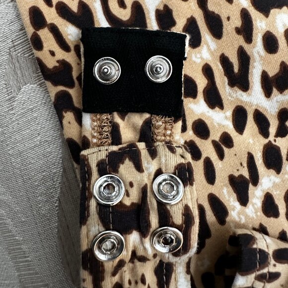 NWT Guess Spanish Cheetah Desert Animal Print Long Sleeve Bodysuit Top Size L - Picture 6 of 14